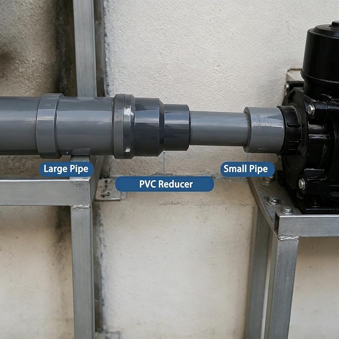 1 x 1/2 Inch SCH80 PVC Reducing Coupling, Increaser/Reducer Connector Pipe - Image 4