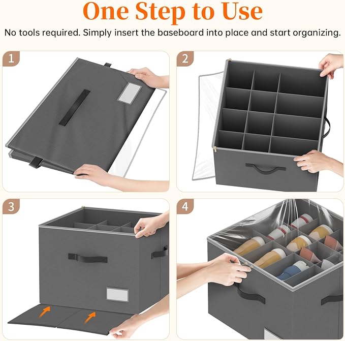 Shoe Organizer for Closet, Foldable Shoe Storage Containers, Fits up to 16 Pairs - Image 7