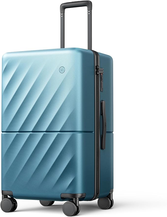 NINETYGO Trunk Luggage 24 Inch, Medium Checked Luggage by NINETYGO