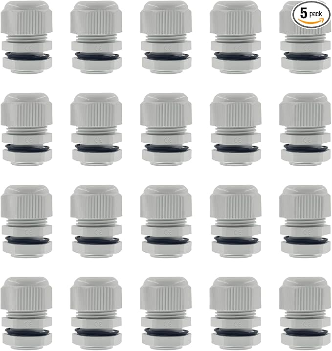 1 Inch NPT Strain Relief Nylon Cord Grip, SAFYY 20 PCS Waterproof Cable Glands by SAFYY
