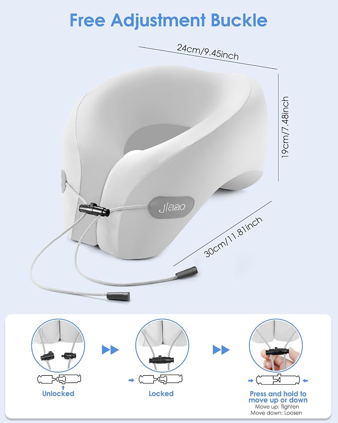 Travel Pillow, Neck Pillow Airplane, Plane Pillow Memory Foam Travel Neck Pillow - Image 9