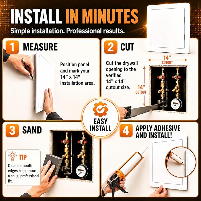 Morvat Access Panel 14x14 Inch for Drywall & Ceiling - Image 3