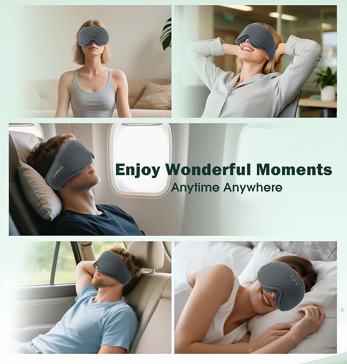 Sleep Mask with Headphones Bluetooth 5.4，LC-dolida 2025 New 3D Bluetooth Sleep - Image 8
