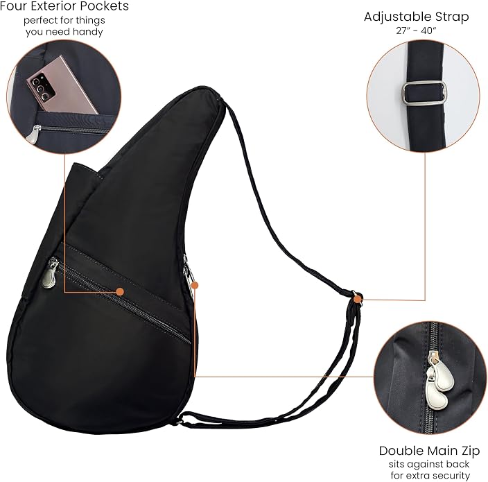 AmeriBag 17" Microfiber Crossbody Sling Healthy Back Bag - Image 5