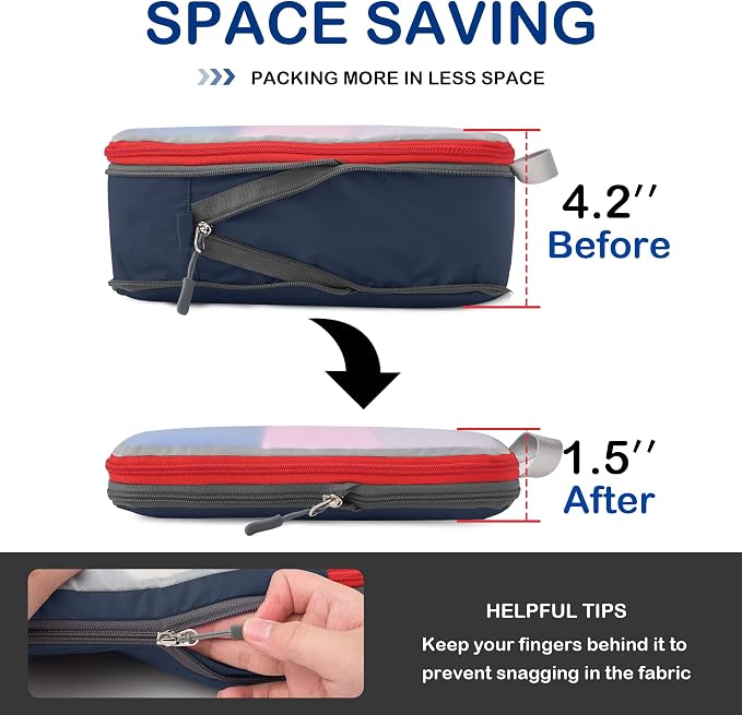 Cipway Compression Packing Cubes, See Through Mesh Luggage Organizer Bags - Image 4