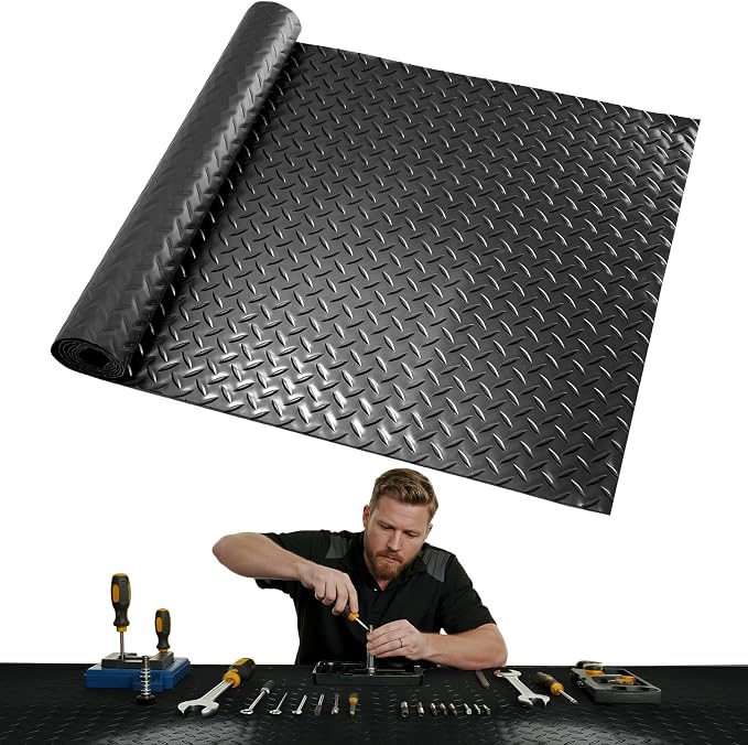 Workbench Mat 47.24"x23.62" Work Bench Pad, 2mm Non-Slip Steel Plate Tool by Unknown