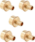 5 Pack EFIELD 1/2 Inch Pex x1/2 Inch Female NPT Adapter | PEX Barb Crimp Brass by EFIELDPEXTUBING