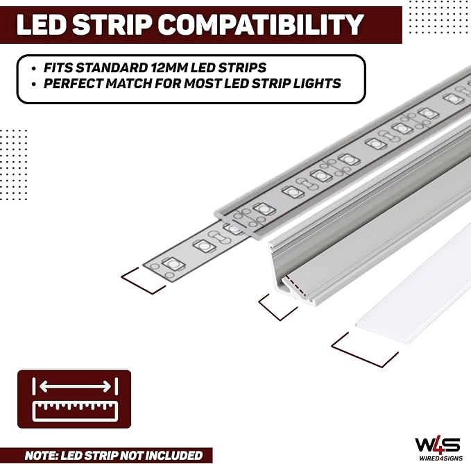 Wired4Signs 10 Pack 2m LED Corner Channel Kit - Image 7