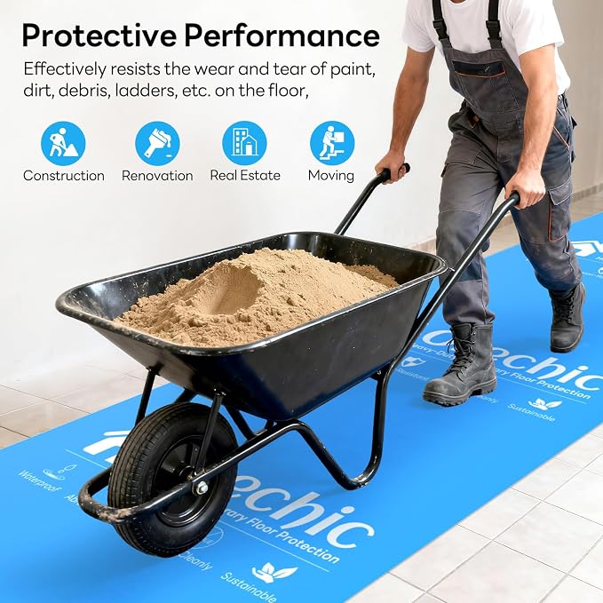 300 GSM Heavy-Duty Temporary Floor Protection, Plastic Floor Protector - Image 7