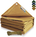 FoundGo 10x20ft Canvas Tarp 22 Mil Tarps 14 oz Canvas Tarpaulin Heavy Duty by FoundGo
