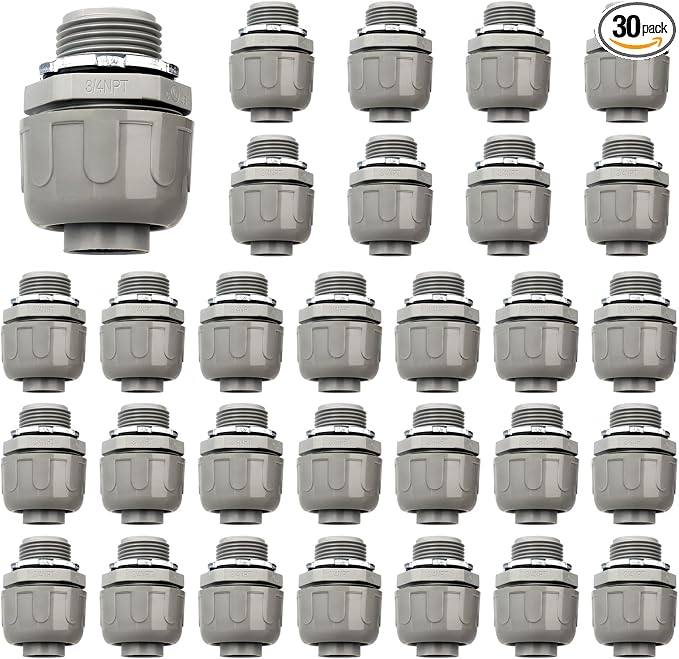 Conduit Connectors, 3/4 Inch, Non-Metallic, by HDHAODA