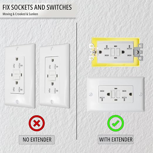 1/4", Single Gang Outlet Box Extender, 1 Pack | Easy to install - Image 5