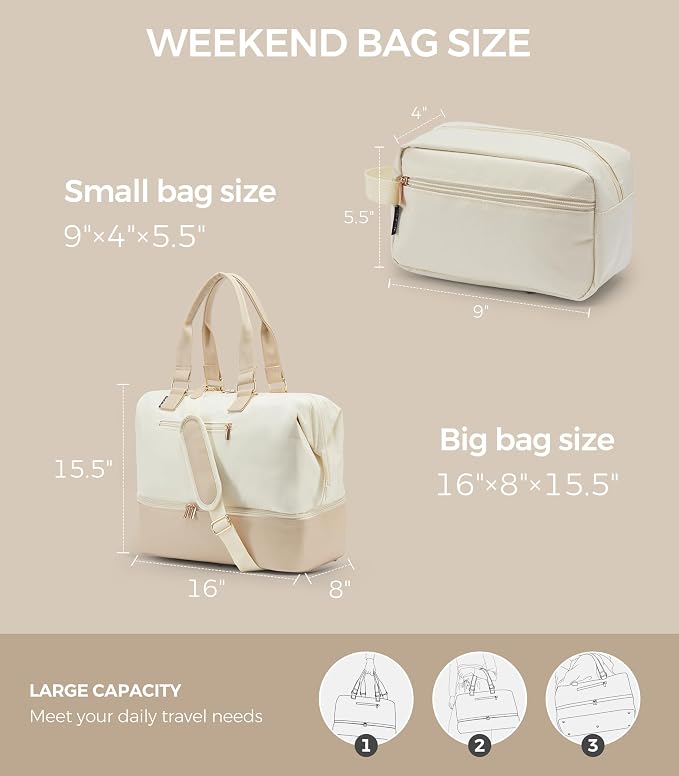 Weekender Bags for Women, Large Travel Duffel Bag - Image 9