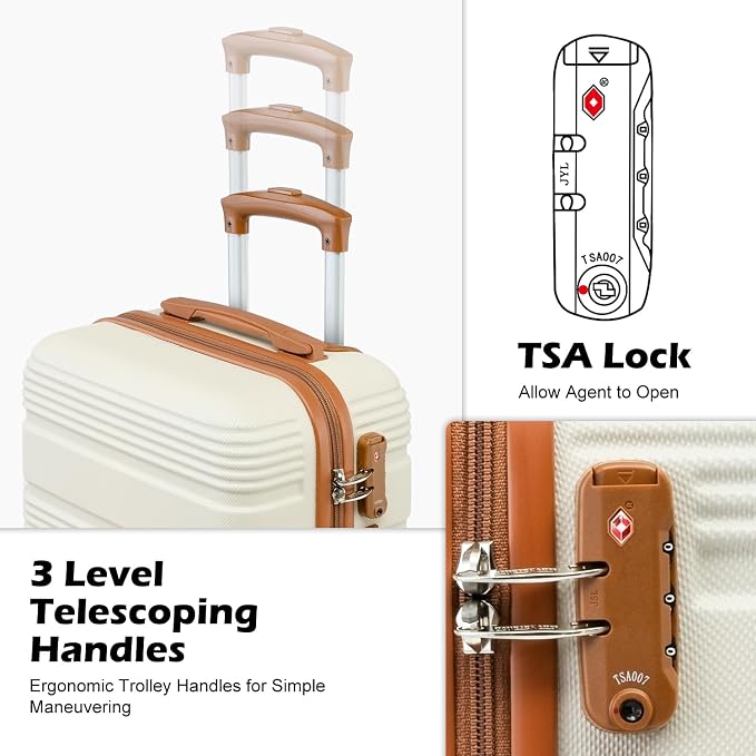 LONG VACATION 3 Piece Carry On Luggage Set - Image 2