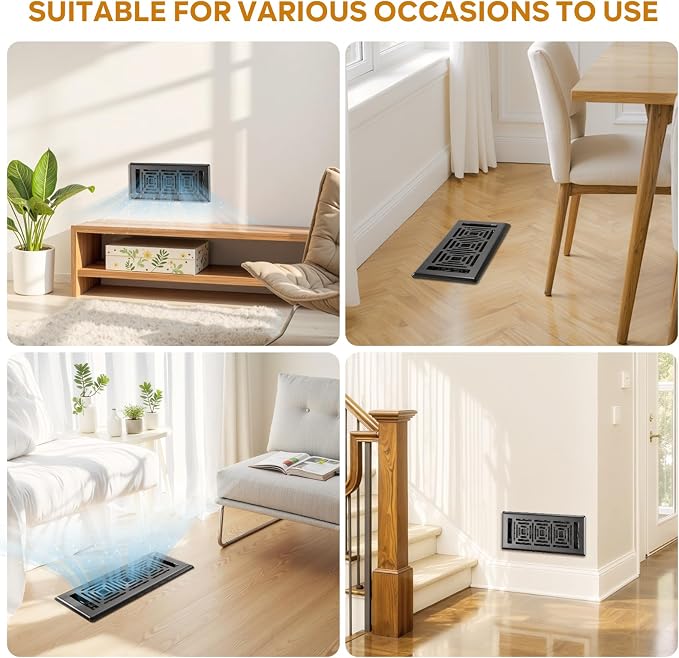 Floor Register Heavy Duty Walkable Steel Floor Vent Covers - Image 5