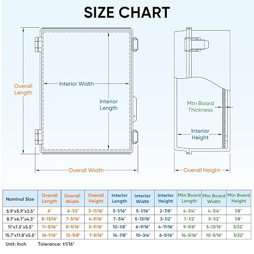 TICONN Outdoor Electrical Box Waterproof, ABS IP67 Junction Box Enclosure | - Image 5
