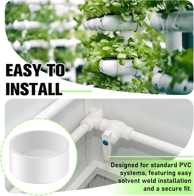 20 Packs 4 Inch PVC Pipe End Cap, Fits 4.5" OD Schedule 40 Furniture Grade - Image 6