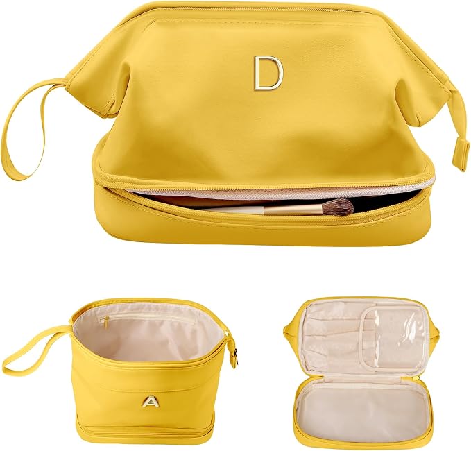 Honeymoon Gifts, Initial Makeup Bag, Travel Gifts, Personalized Bags, by Vogewood