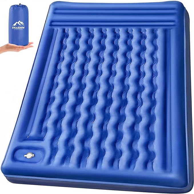 Double Sleeping Pad Camping, Self Inflating 6'' Extra-Thick 2 Person Pillow by FNARMW