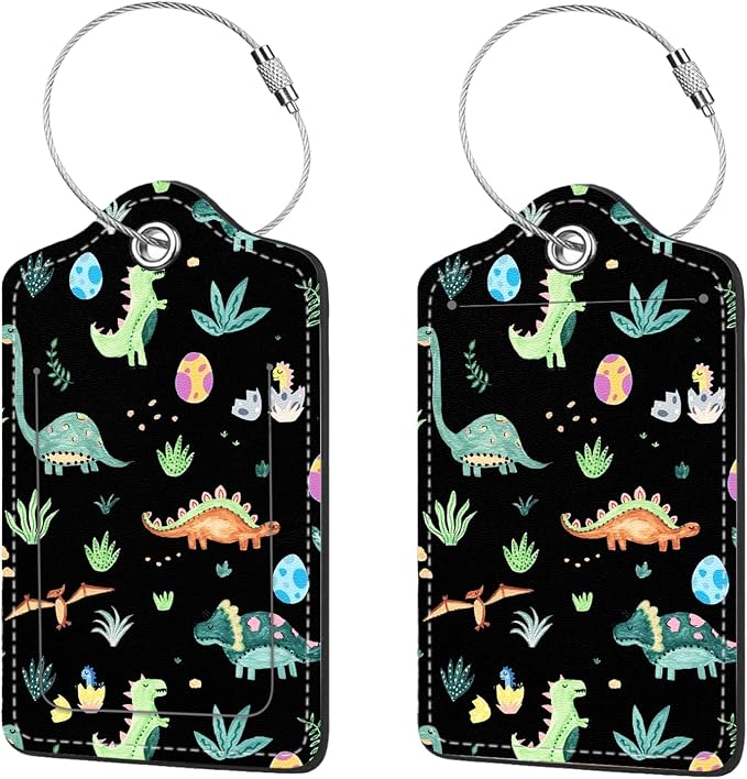 2 Pcs Luggage Tags for Suitcases, PU Leather Cruise Ship Luggage Tags by Anikathy