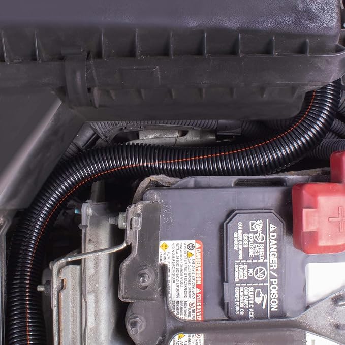 Electriduct 1.5" UV Rated Flame Retardant Wire Loom Black Nylon Split Tubing - Image 3