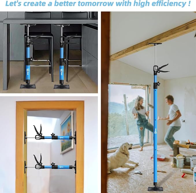 2PC Steel Cabinet Jacks for Installing Cabinets, 45.3-114.3nches 132LB Load - Image 5