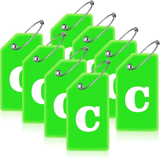 8 Pcs Luggage Tags for Suitcases, 26 Initial Letter Travel Luggage Baggage by Gostwo