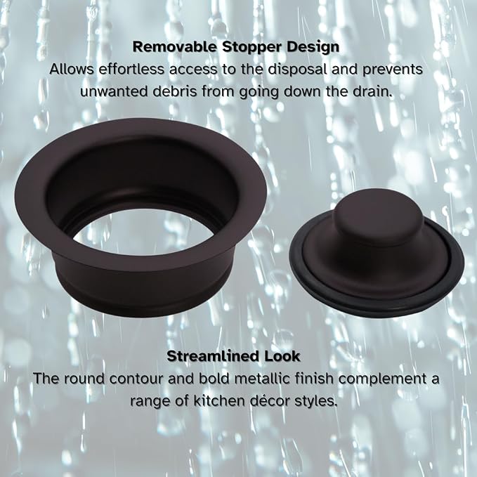 Westbrass A2089-12 4-1/4" Kitchen Sink Waste Disposal Drain Flange and Stopper - Image 6