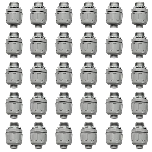 Conduit Connectors, 1/2 Inch, Non-Metallic, by HDHAODA
