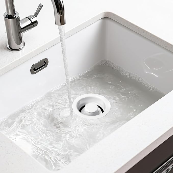 Westbrass A2089-50 4-1/4" Kitchen Sink Waste Disposal Drain Flange and Stopper - Image 4