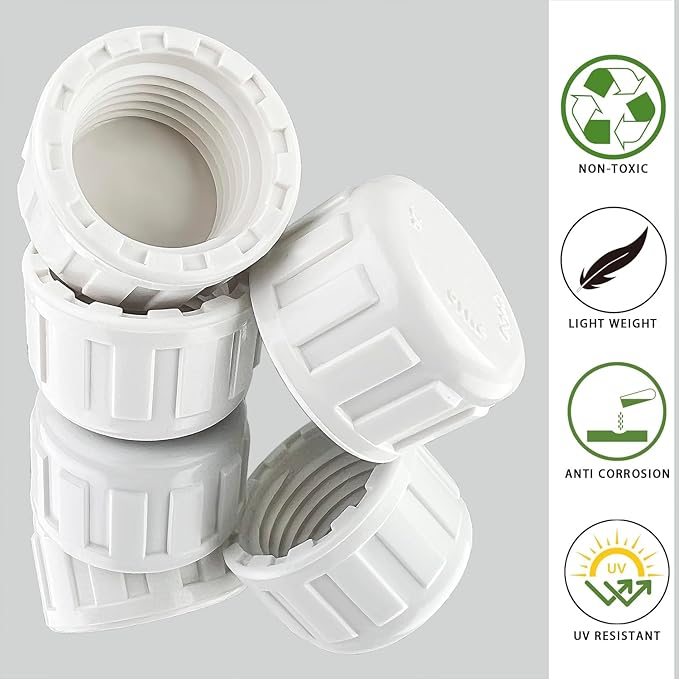 Sprinkler Cap, 1/2 PVC Threaded Cap, Sprinkler Head Cap | 12 Pack, 1/2 BSPT - Image 3