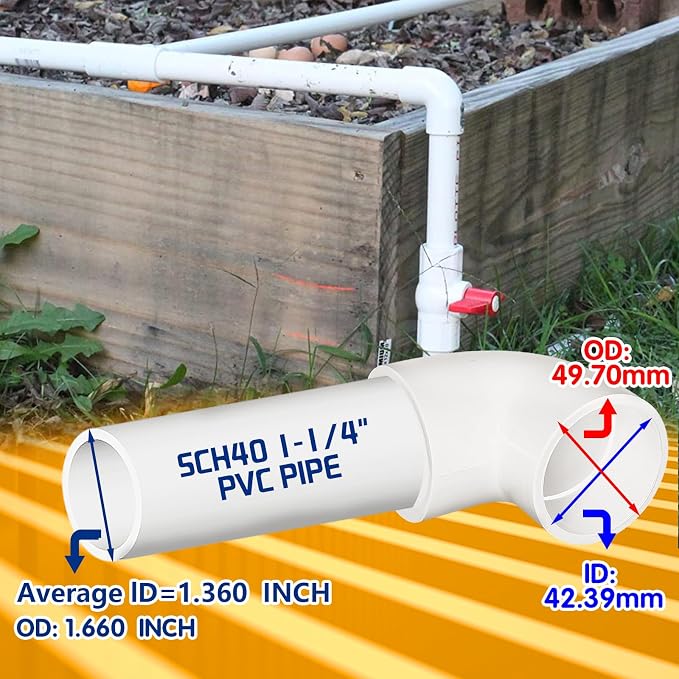 4pcs 1-1/2'' PVC 90 Degree Elbow, 2 Way Right Angle Adapter Fittings, Corner - Image 3