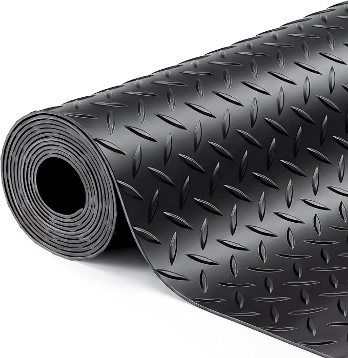 SEAL 6 x 15 FT Premium Garage Floor Mat, Solid 2.8mm Thick Lay-Flat Black by SEAL