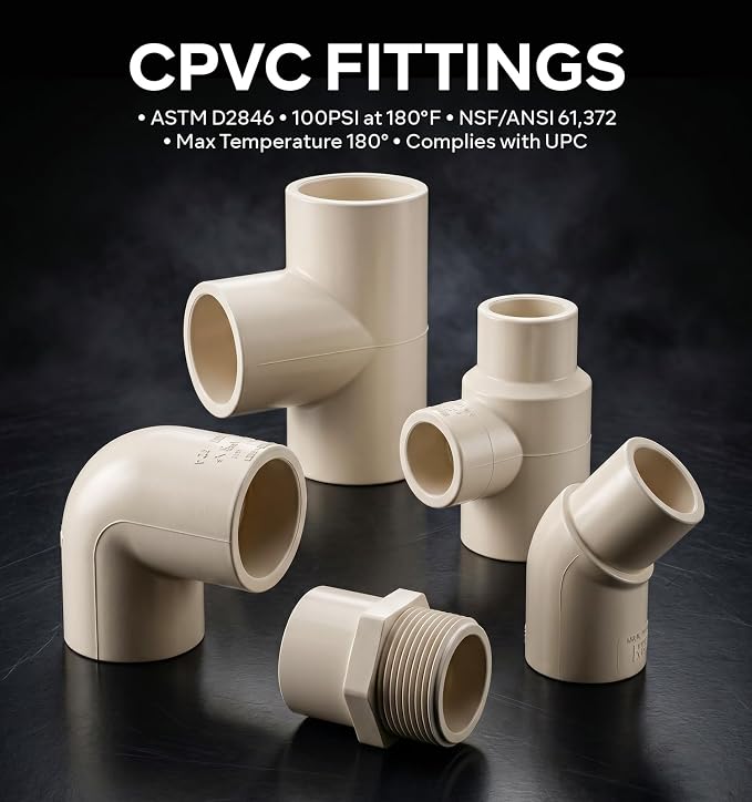 SUPPLYGIANT 10pcs 1 Inch CPVC 90 Degree Elbow Socket x Socket Plumbing Fitting - Image 7
