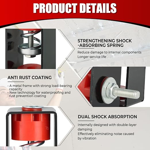 NATGAI 8 Pack Ceiling Spring Vibration Isolator Hangers 110 Lb Capacity | Air - Image 3