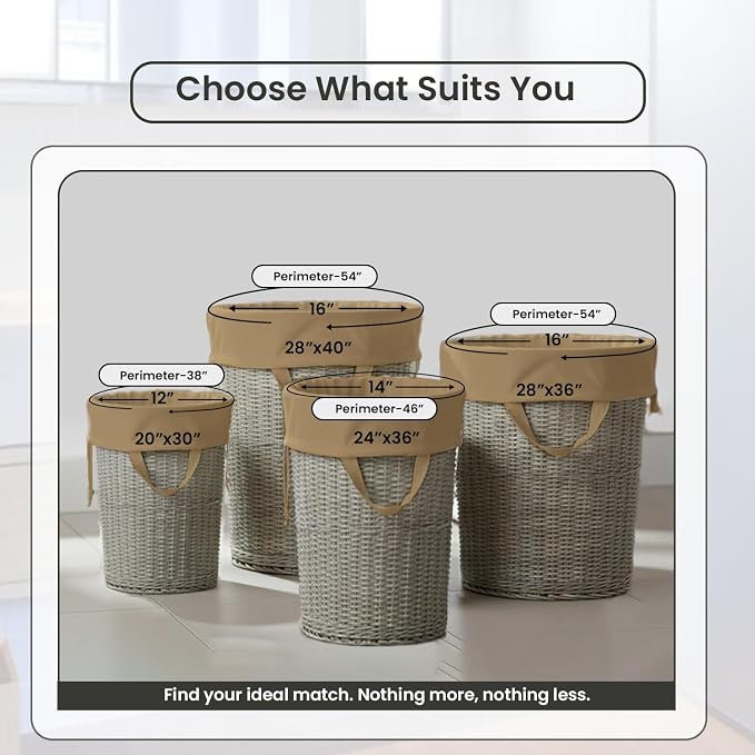 LFH Home Cotton Canvas Large Laundry Bag - Image 2