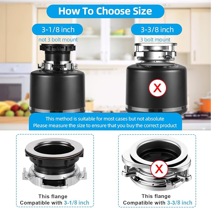 RQYEKDO 3 1/8" Garbage Disposal Splash Guard EPDM Rubber Replacement Baffle - Image 2