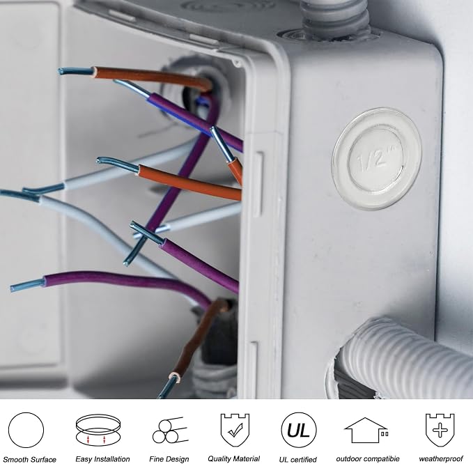 Yaocom 36 Pcs Knockout Seal Electrical Box Plugs - Image 5