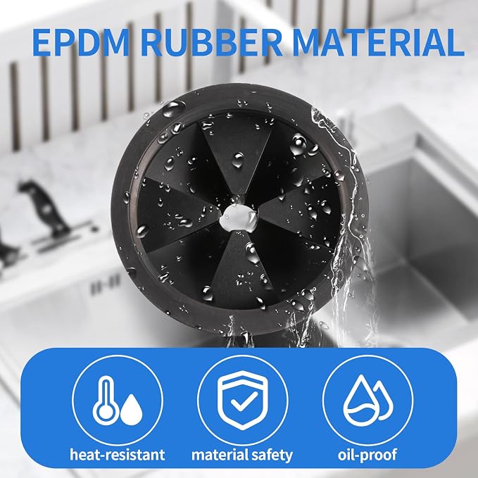 RQYEKDO 3 1/8" Garbage Disposal Splash Guard Rubber Sink Baffle Collar - Image 5
