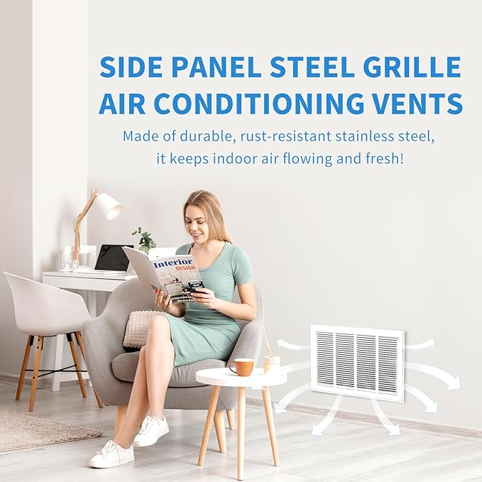 14x14 Return Air Grille, Return Air Vent Cover - Image 7