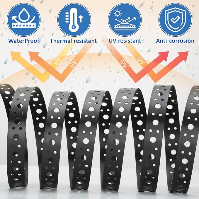 Black 1 Inch x 50FT Metal Strapping - Image 6