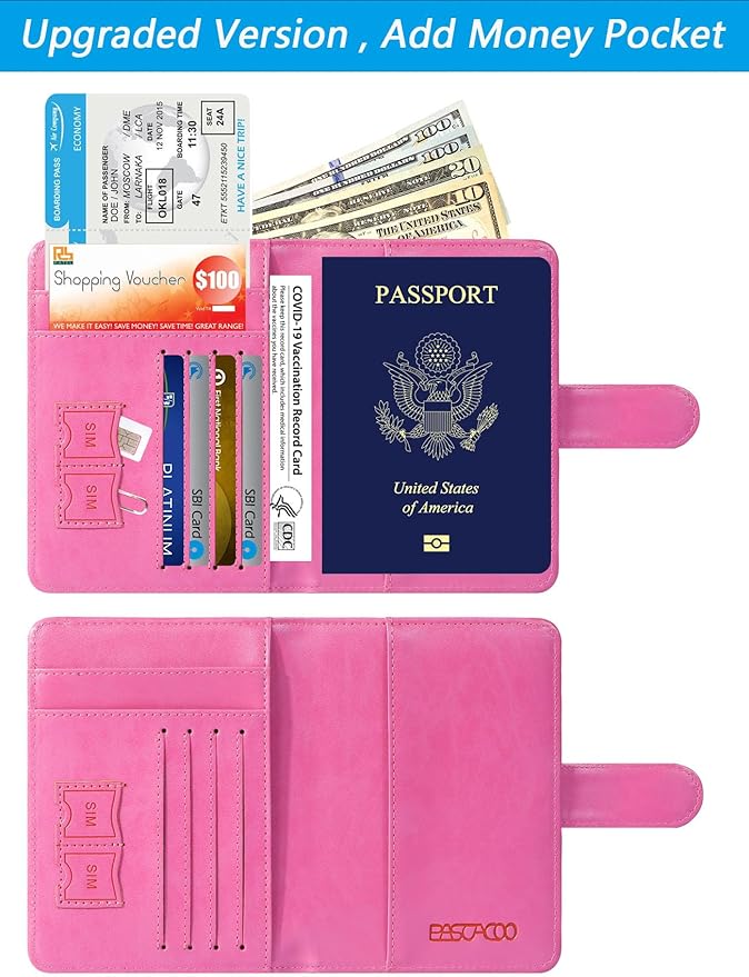 Passport Holder Cover Wallet RFID Blocking Leather Card Case Travel Accessories - Image 4