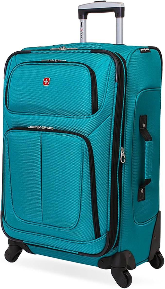 SwissGear Sion Softside Expandable Luggage – Medium Checked Suitcase by SwissGear