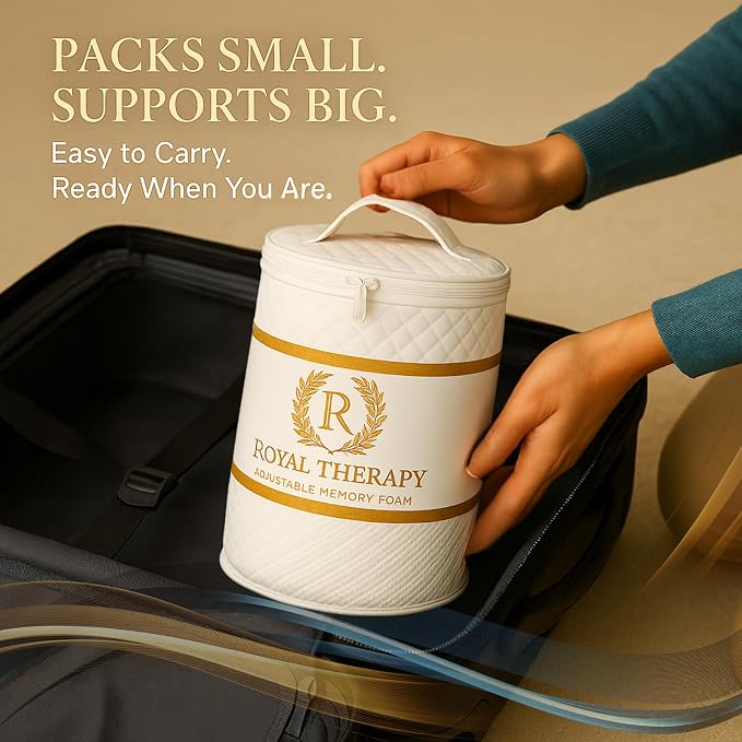 Royal Therapy Travel Memory Foam Cervical Pillow – Contour Pillow - Image 4