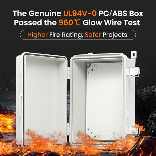 QILIPSU UL94-V0 Outdoor Electrical Box 11.8"x7.9"x6.7" Waterproof Junction Box - Image 2