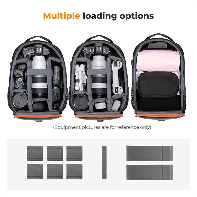 K&F CONCEPT Camera Backpack for Photographers Photography Camera Bag - Image 2