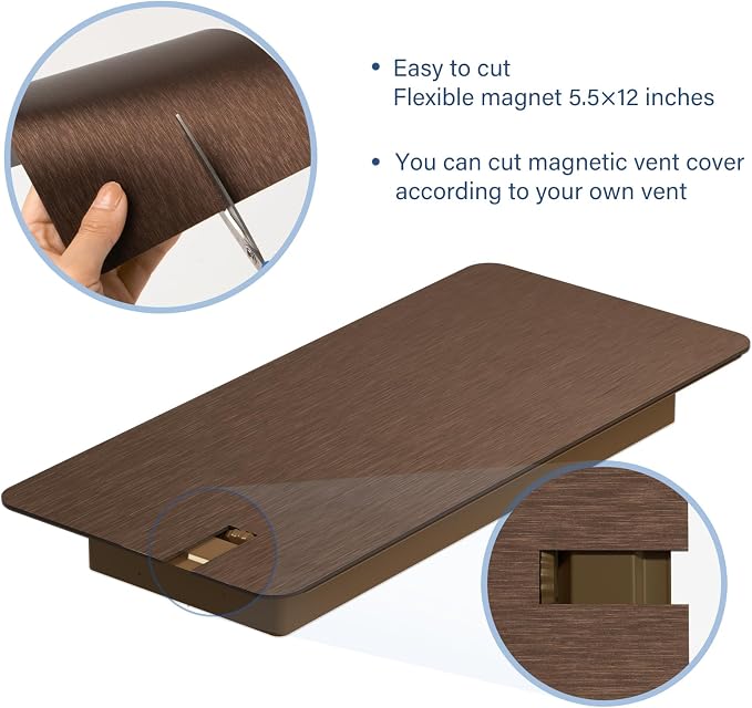 Magnetic Vent Covers 5.5"x12", Metallic Floor Vent Cover - Image 6