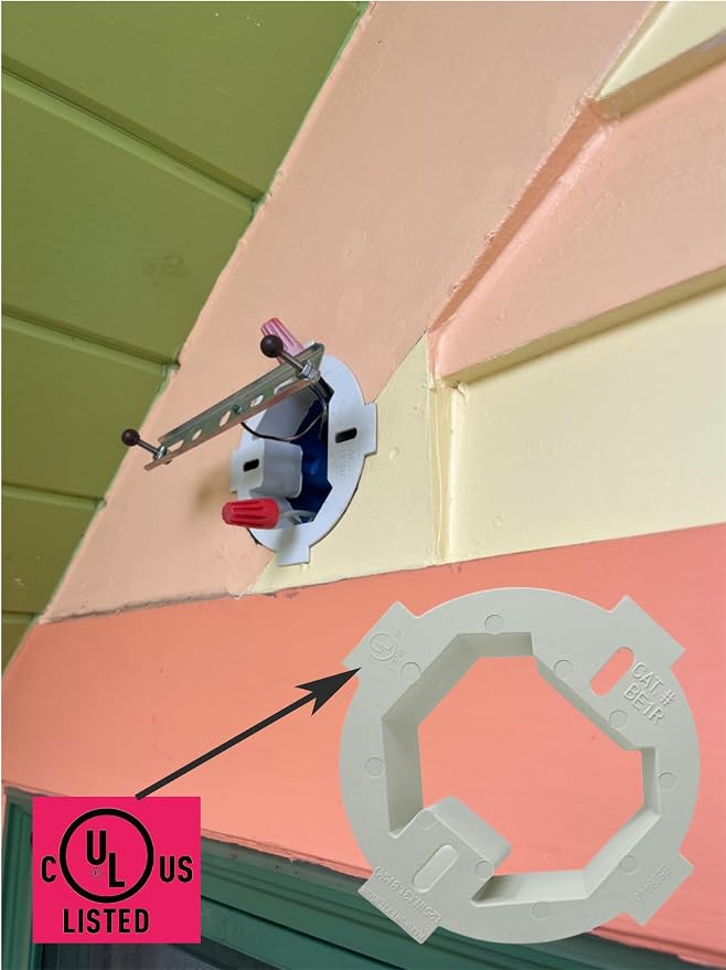 iMBAPrice BE1R-4 1-Gang Ceiling Box Extender 4-Pack, UL Listed Plastic - Image 3