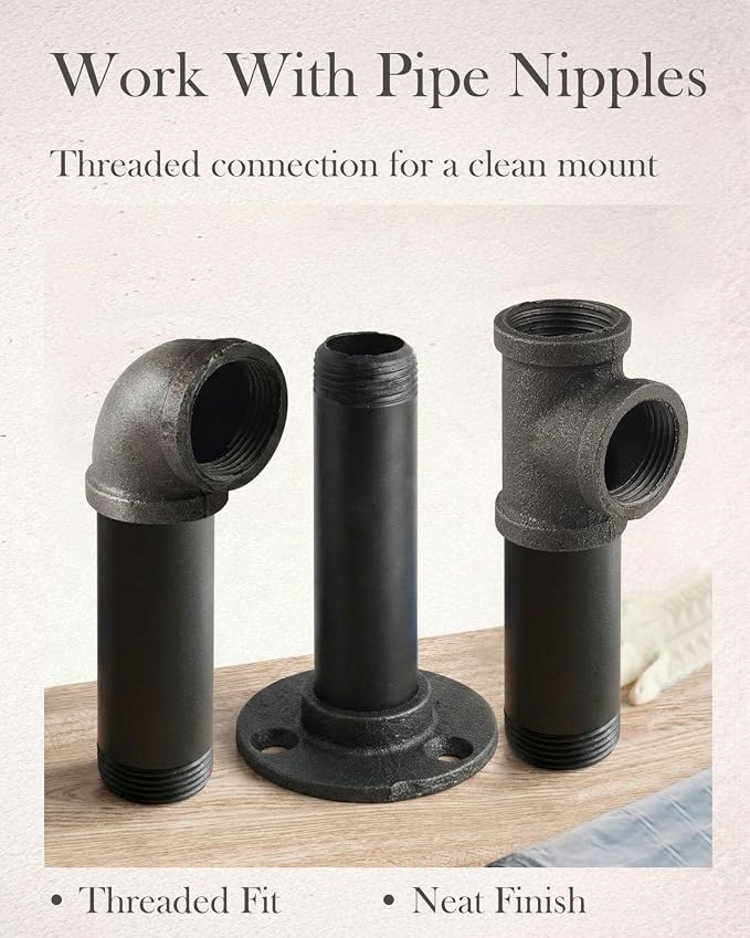 60 Pack 1/2 Inch Cast Iron Pipe Fittings - Image 4