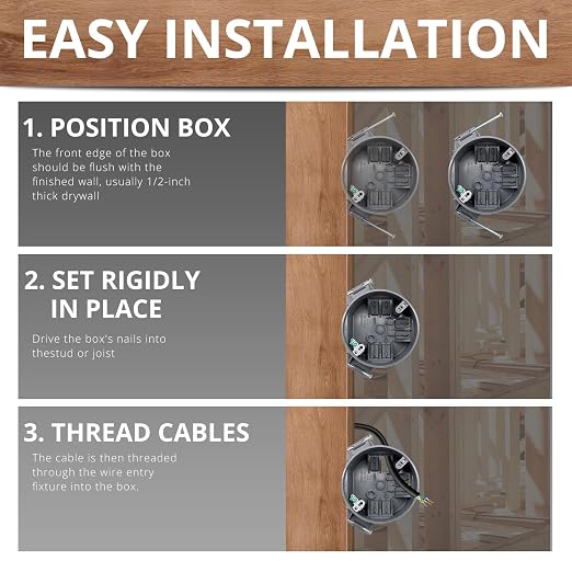 1-Gang Round Ceiling Electrical Box - Image 5